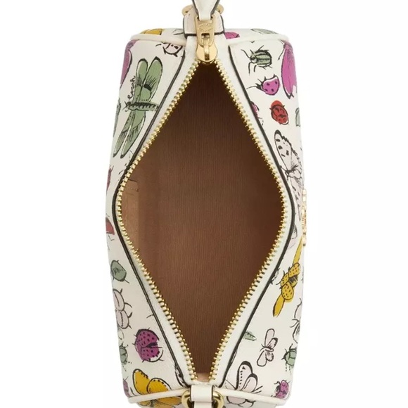 Coach White Shoulder Bag with Nature-Inspired Print - Picture 5 of 11